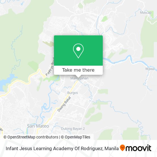 Infant Jesus Learning Academy Of Rodriguez map