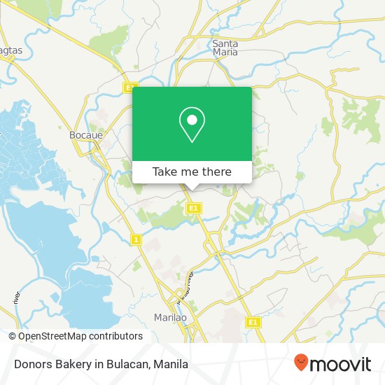 Donors Bakery in Bulacan map
