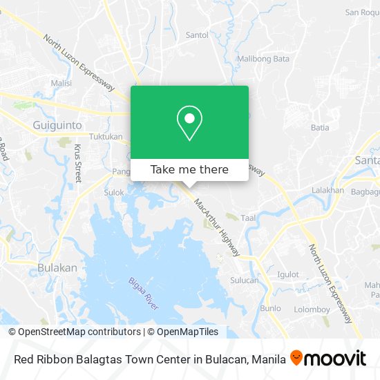 Red Ribbon Balagtas Town Center in Bulacan map