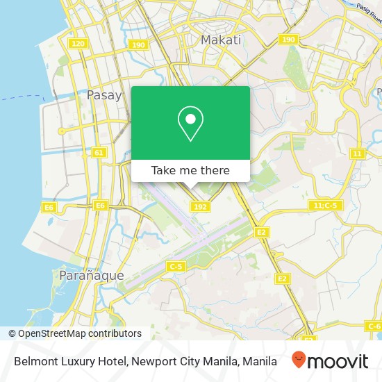 Belmont Luxury Hotel, Newport City Manila map