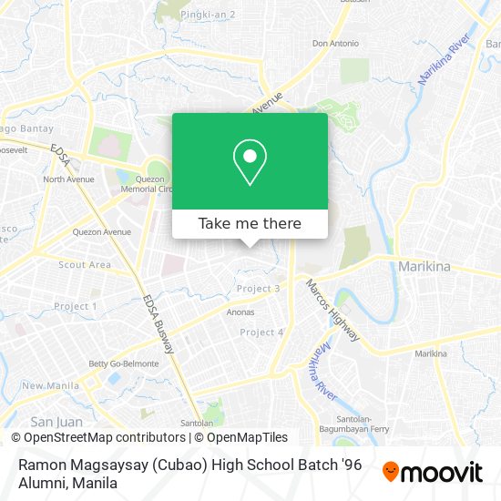 Ramon Magsaysay (Cubao) High School Batch '96 Alumni map