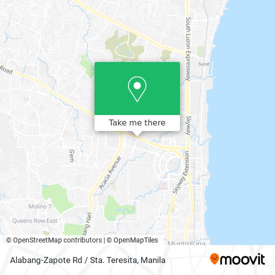 Alabang-Zapote Rd / Sta. Teresita map