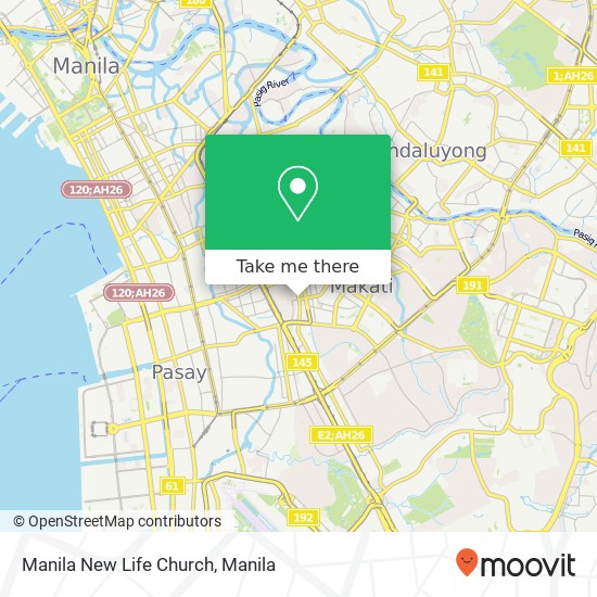 Manila New Life Church map