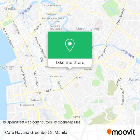 Cafe Havana Greenbelt 3 map