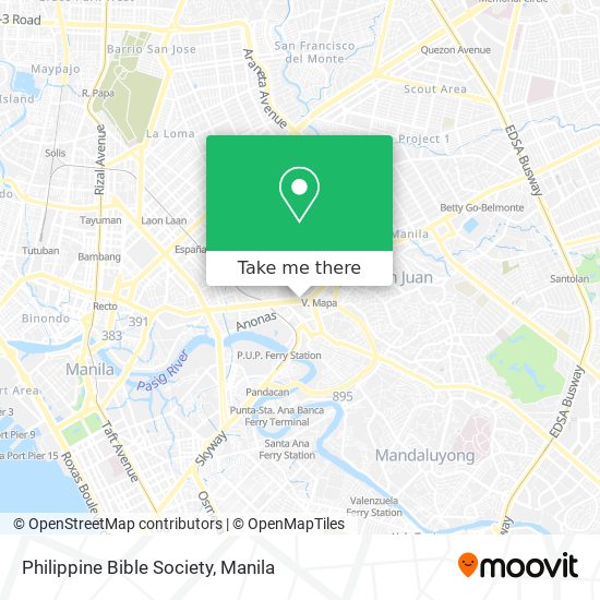 Philippine Bible Society map