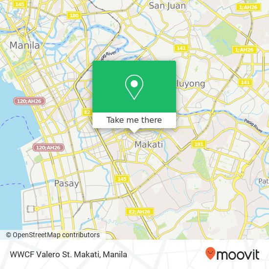 WWCF Valero St. Makati map