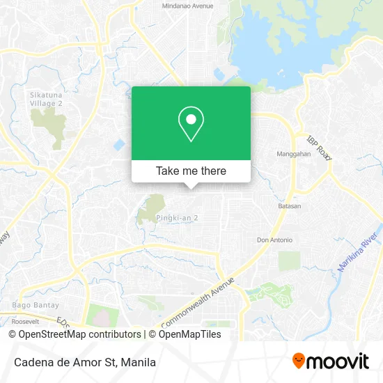 Cadena de Amor St map