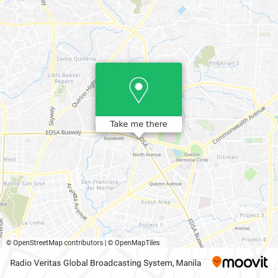 Radio Veritas Global Broadcasting System map