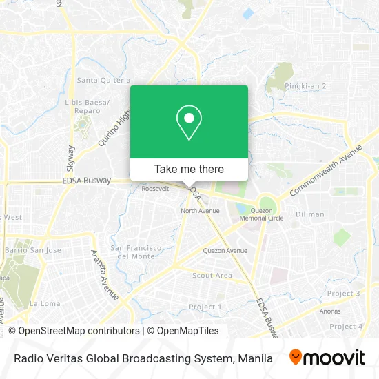 Radio Veritas Global Broadcasting System map