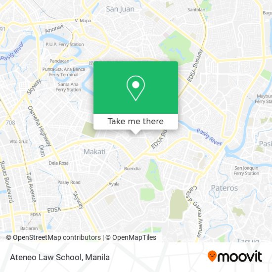 Ateneo Law School map