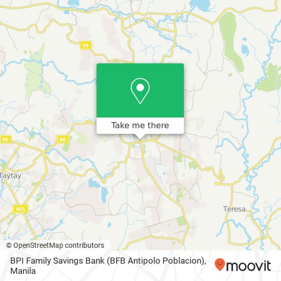 BPI Family Savings Bank (BFB Antipolo Poblacion) map