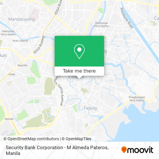 Security Bank Corporation - M Almeda Pateros map