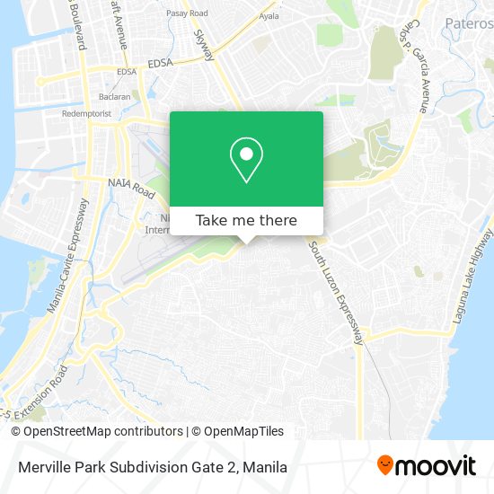 Merville Park Subdivision Gate 2 map