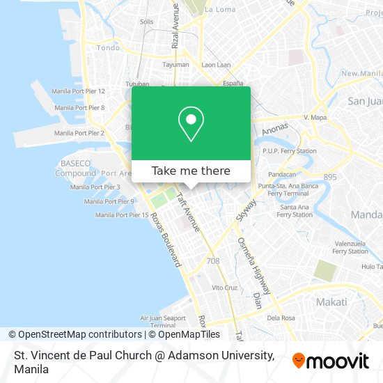 St. Vincent de Paul Church @ Adamson University map