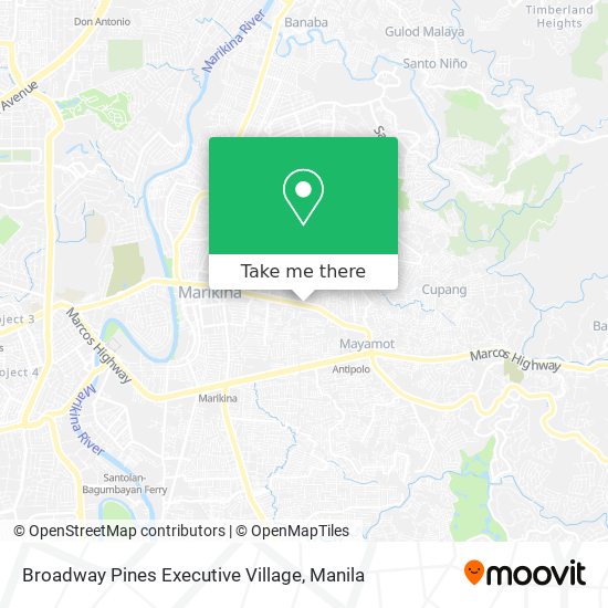 Broadway Pines Executive Village map