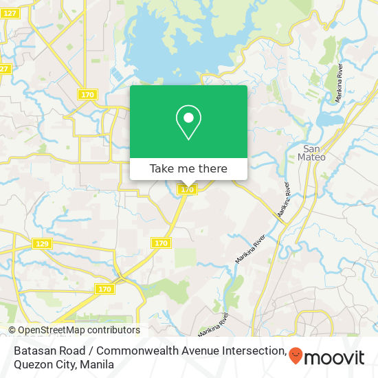 Batasan Road / Commonwealth Avenue Intersection, Quezon City map