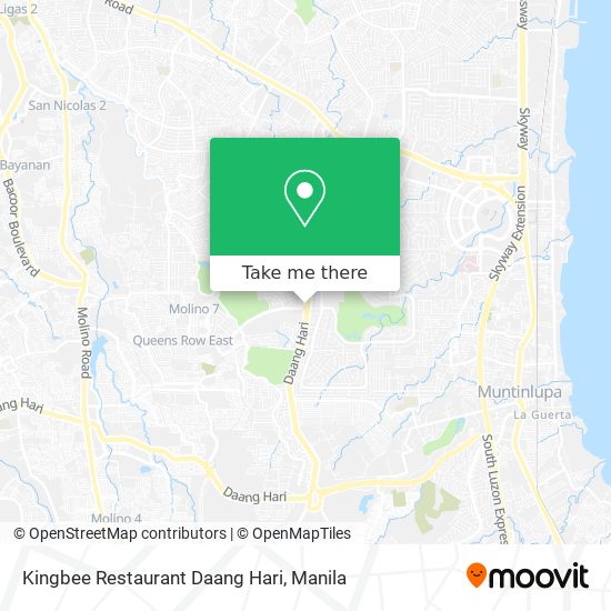 Kingbee Restaurant Daang Hari map