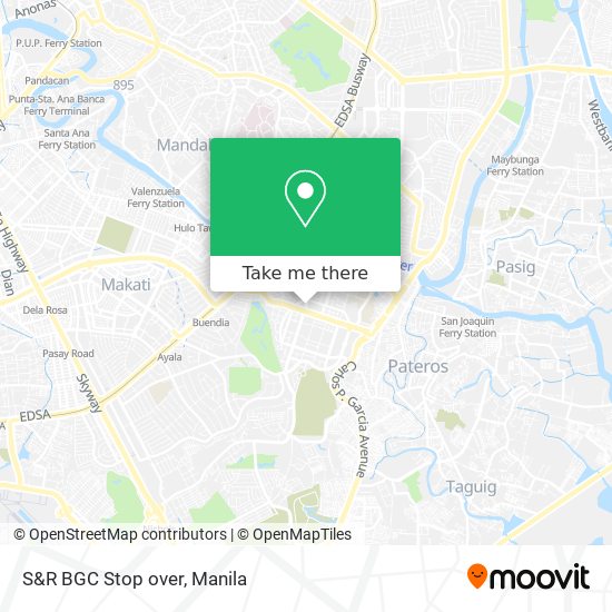 S&R BGC Stop over map