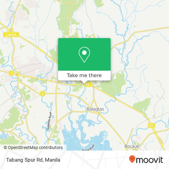 Tabang Spur Rd map