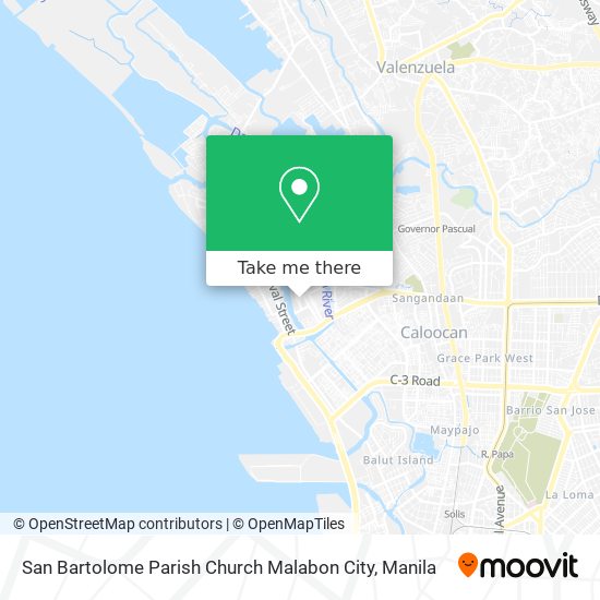 San Bartolome Parish Church Malabon City map