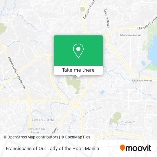 Franciscans of Our Lady of the Poor map