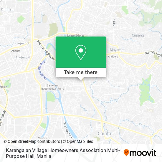 Karangalan Village Homeowners Association Multi-Purpose Hall map