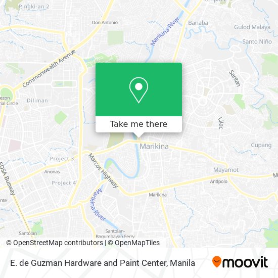 E. de Guzman Hardware and Paint Center map