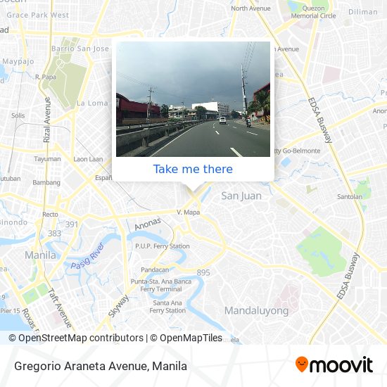 Gregorio Araneta Avenue map