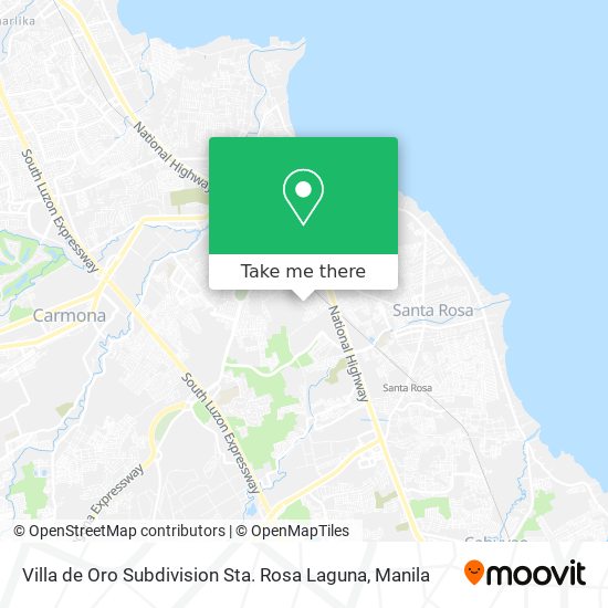 Villa de Oro Subdivision Sta. Rosa Laguna map