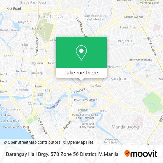 Barangay Hall Brgy. 578 Zone 56 District IV map