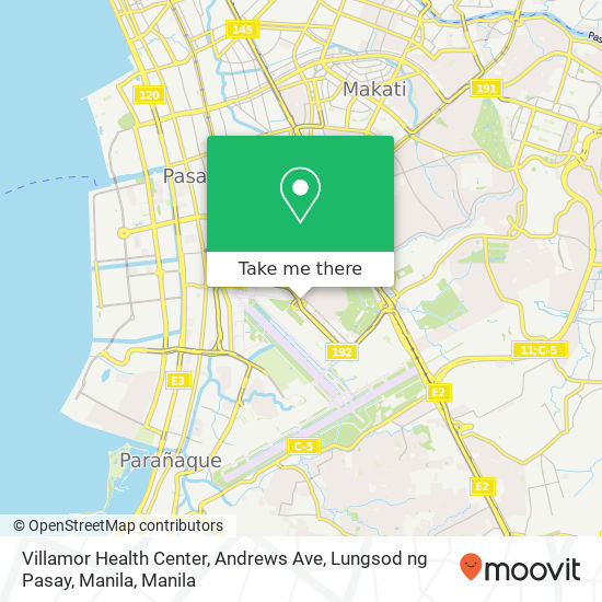 Villamor Health Center, Andrews Ave, Lungsod ng Pasay, Manila map