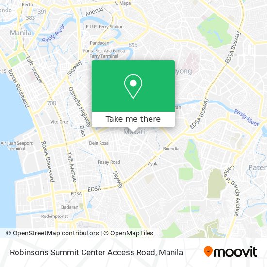 Robinsons Summit Center Access Road map