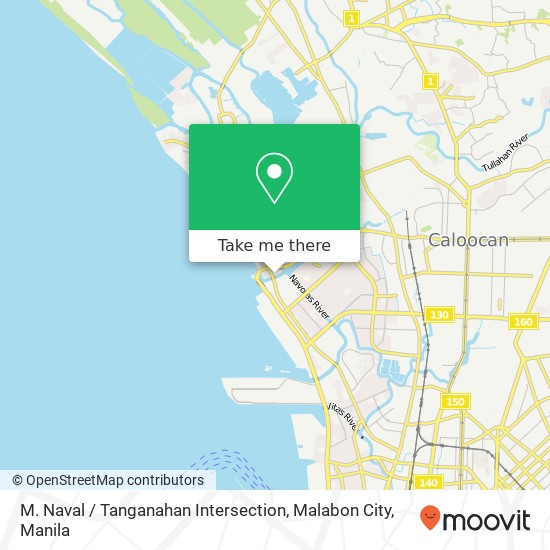 M. Naval / Tanganahan Intersection, Malabon City map