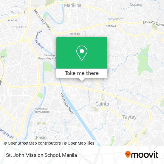 St. John Mission School map