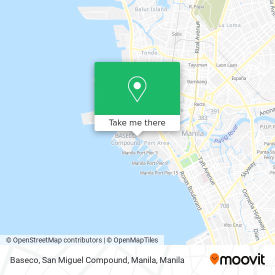 Baseco, San Miguel Compound, Manila map
