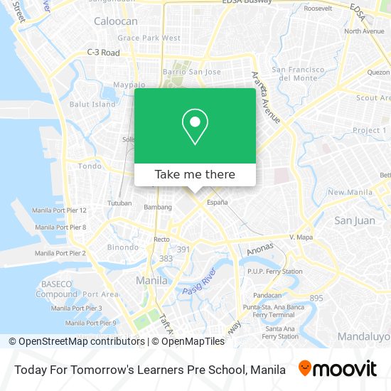 Today For Tomorrow's Learners Pre School map
