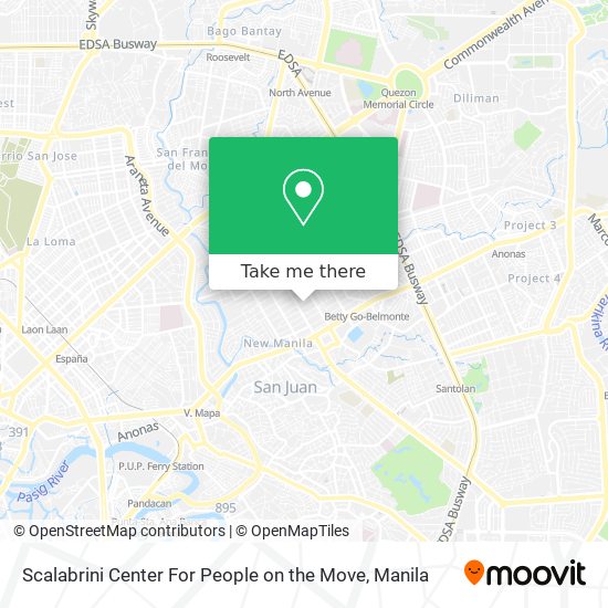 Scalabrini Center For People on the Move map