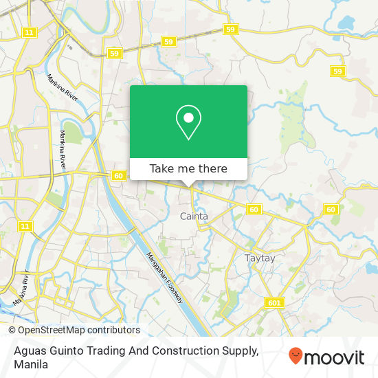 Aguas Guinto Trading And Construction Supply map
