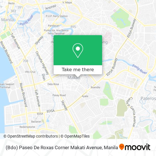 (Bdo) Paseo De Roxas Corner Makati Avenue map