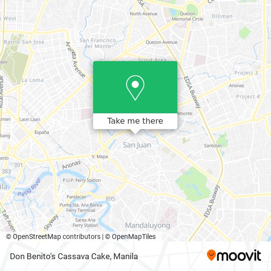 Don Benito's Cassava Cake map