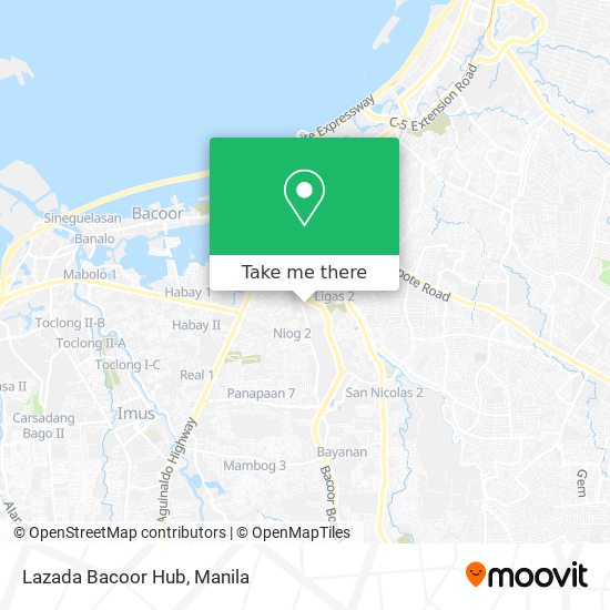 Lazada Bacoor Hub map