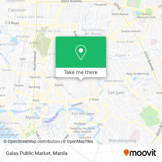 Galas Public Market map