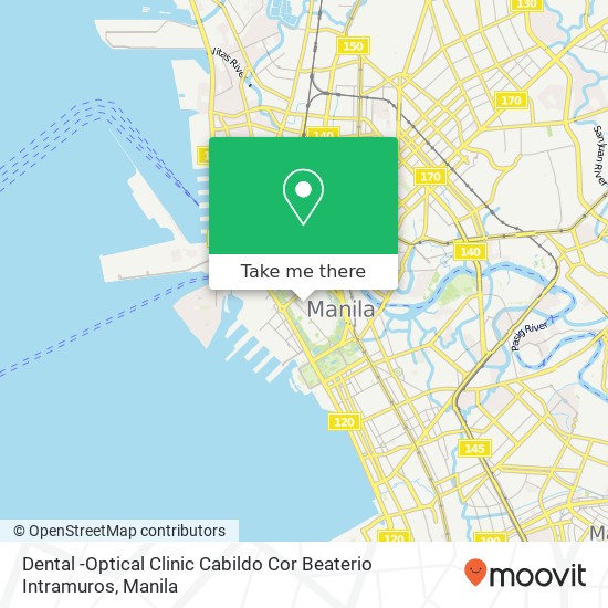 Dental -Optical Clinic Cabildo Cor Beaterio Intramuros map