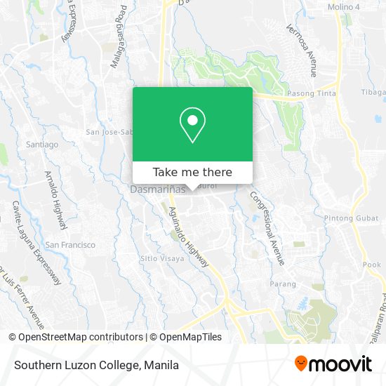 Southern Luzon College map