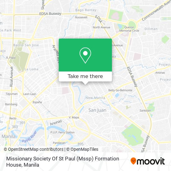 Missionary Society Of St Paul (Mssp) Formation House map