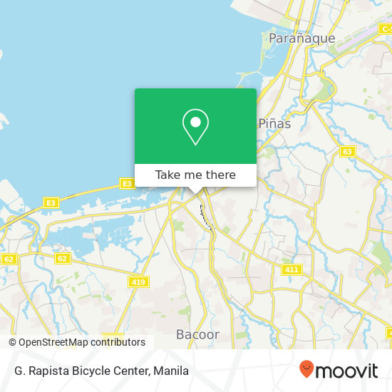 G. Rapista Bicycle Center map