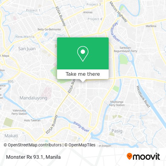 Monster Rx 93.1 map