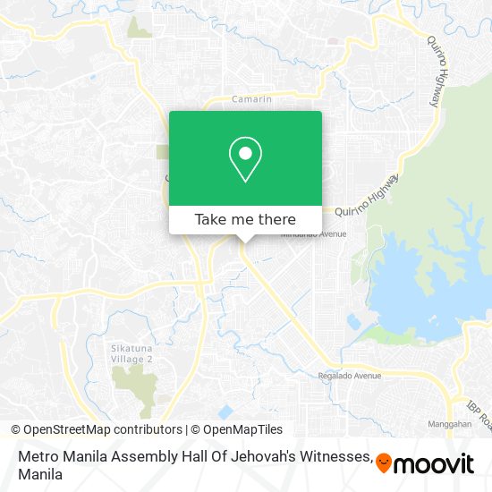 Metro Manila Assembly Hall Of Jehovah's Witnesses map