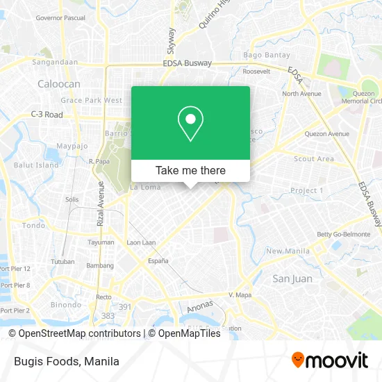 Bugis Foods map