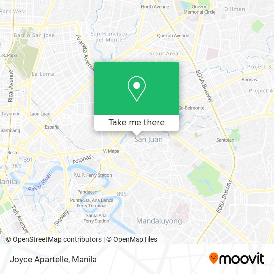 Joyce Apartelle map
